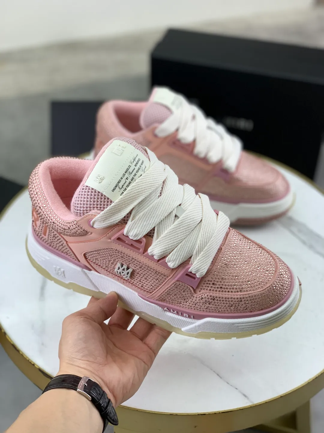 Men's men's shoes 💰P760 New [Amiri] hot diamond series Amiri - high-end quality original order casual shoes for couples 🧑‍🤝‍🧑 - Upper: 🔝Nappa calfskin, suede cowhide, canvas body hot work - Lining: brand mesh canvas cloth - Outsole: ultra-light tpu·rubber; multi-color molded outsole -Ultra-high quality control and exquisite workmanship: highlighted (high-end, extravagance, and class) -Size: Female 35-40 (41 customized) Male 38-45 (46 customized)